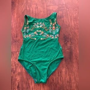 Class-In Green Leotard